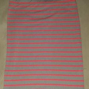 Gray Skirt and Pink Shirt